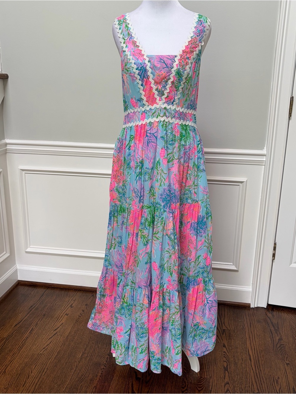 Lilly Pulitzer Pollie Cotton Cay to my Heart Midi/Maxi 100% Cotton 10